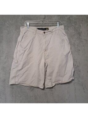 Levis Sz 34 Silver Tab Khakis Carpenter Shorts Beige White Casual Vintage 90s